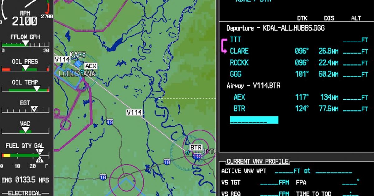 Flight Plan Views in the G1000