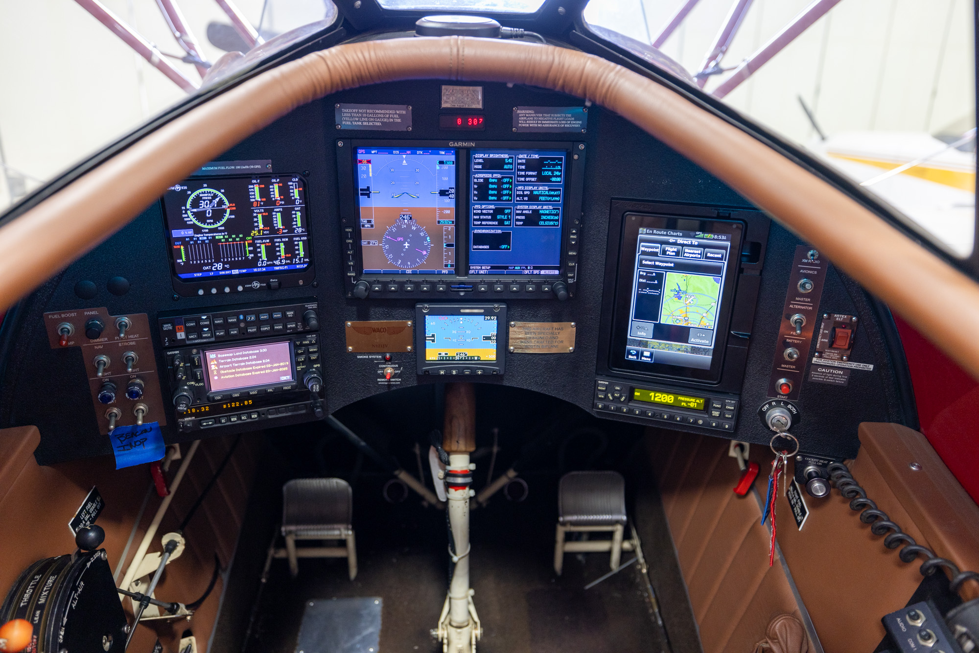 WACO YMF-5C Garmin Avionics