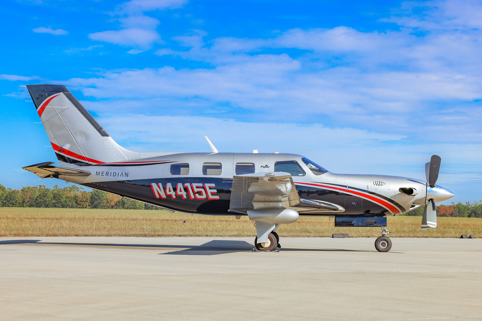 Piper M-Class (M600) on small mountain airport ramp demonstrating short-field operations